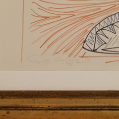 Still Life, Modern Felt-Tip Pen on Paper, Framed, Germany, 1981
