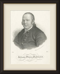 Johann Georg Palitzsch, German Farmer and Astronomer, Lithograph, circa 1840
