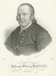 Johann Georg Palitzsch, German Farmer and Astronomer, Lithograph, circa 1840