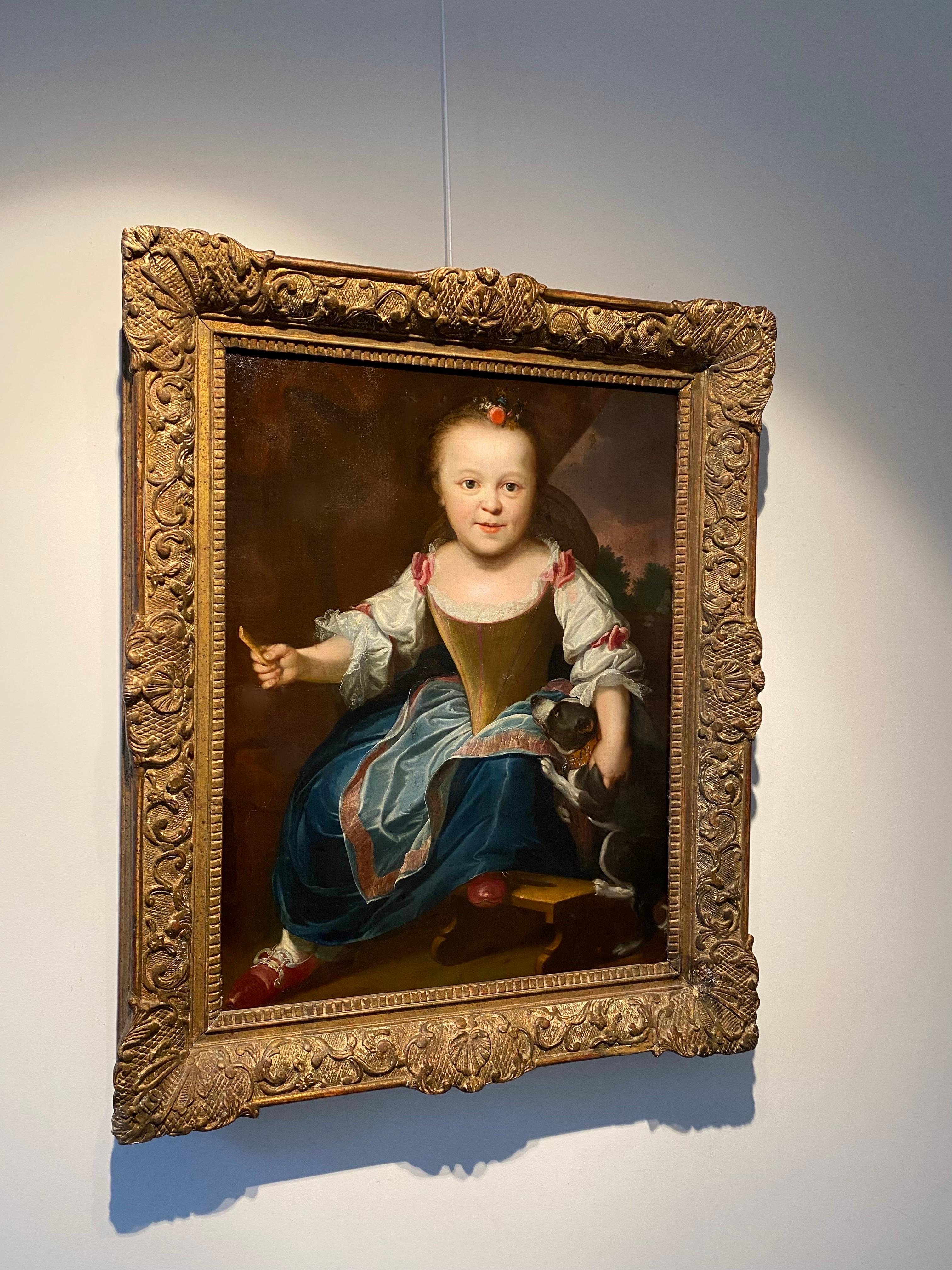 portrait of a girl with her demon pet