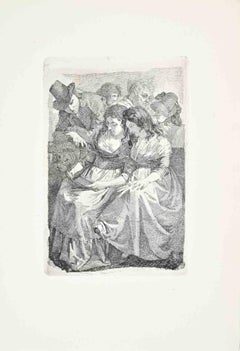 Schadow y su familia - Aguafuerte de Johann Gottfried Schadow - 1925