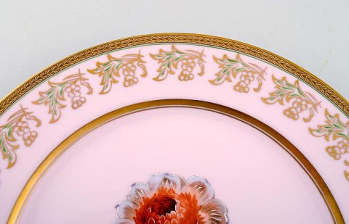Victorian Johann Haviland Bavaria, Germany, Five Large Decorative Plates in Porcelain For Sale
