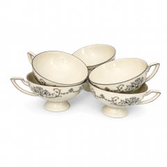 Johann Haviland Rhineland Footed Tea Cups Set of Six, Bavaria