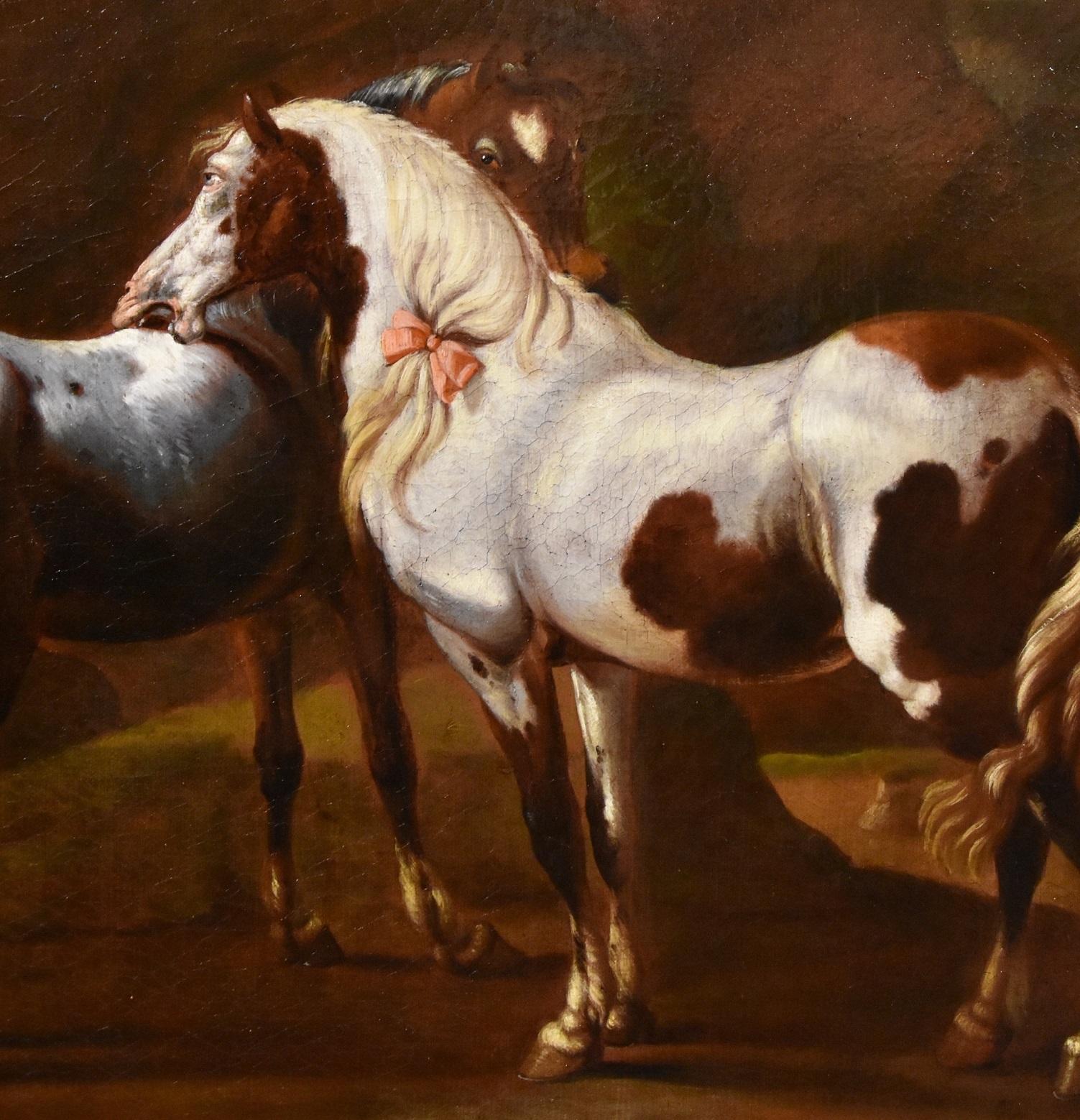 Peinture de cheval mercuré Roos Landscape Mythe Huile sur toile Grand maître 17ème siècle en vente 10
