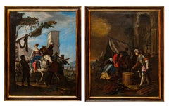 Pair of genre scenes attributed to Johann Heinrich Schönfeld