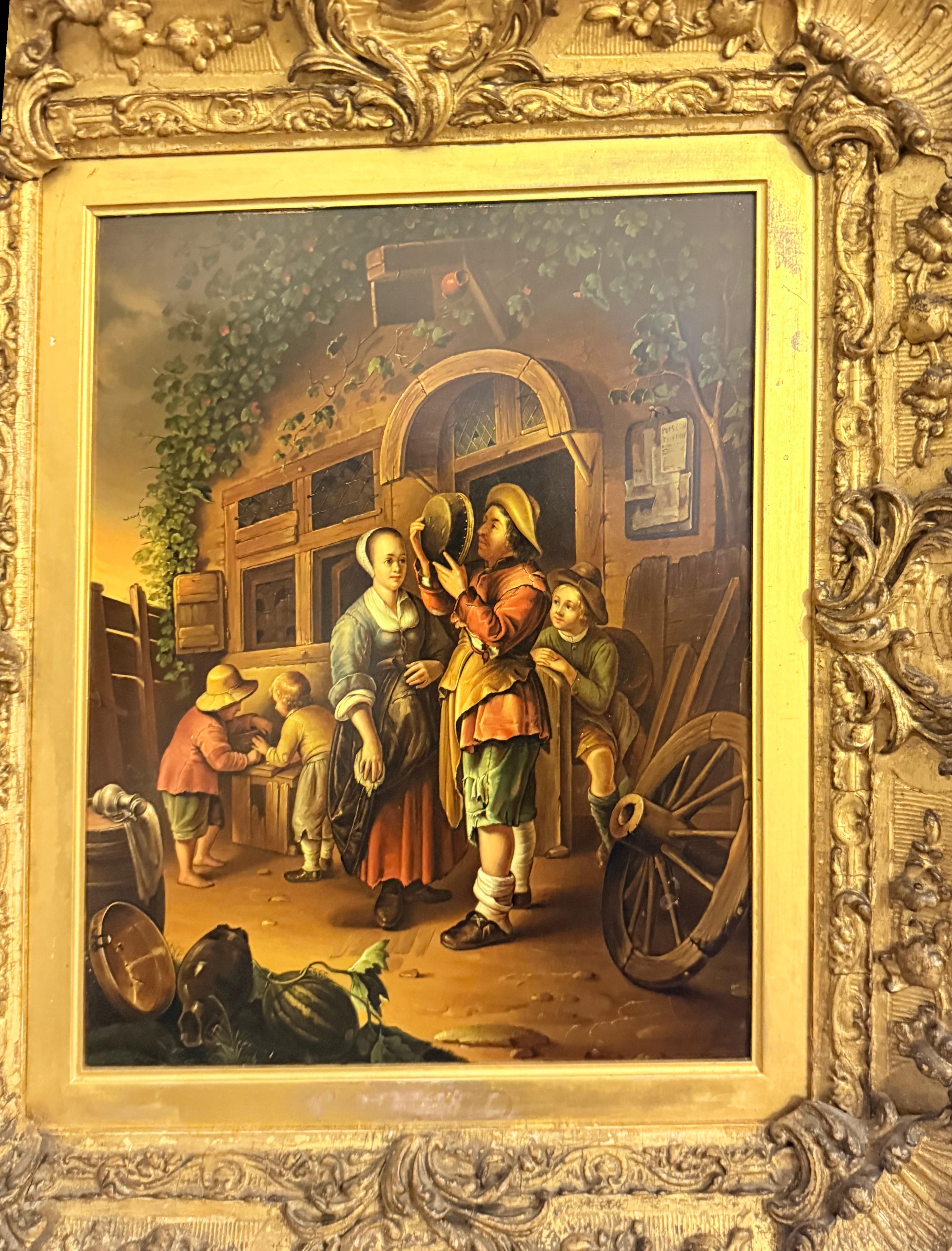 Manufaktur Johann Heinrich Stobwasse DUTCH GENRE SCENE For Sale 1