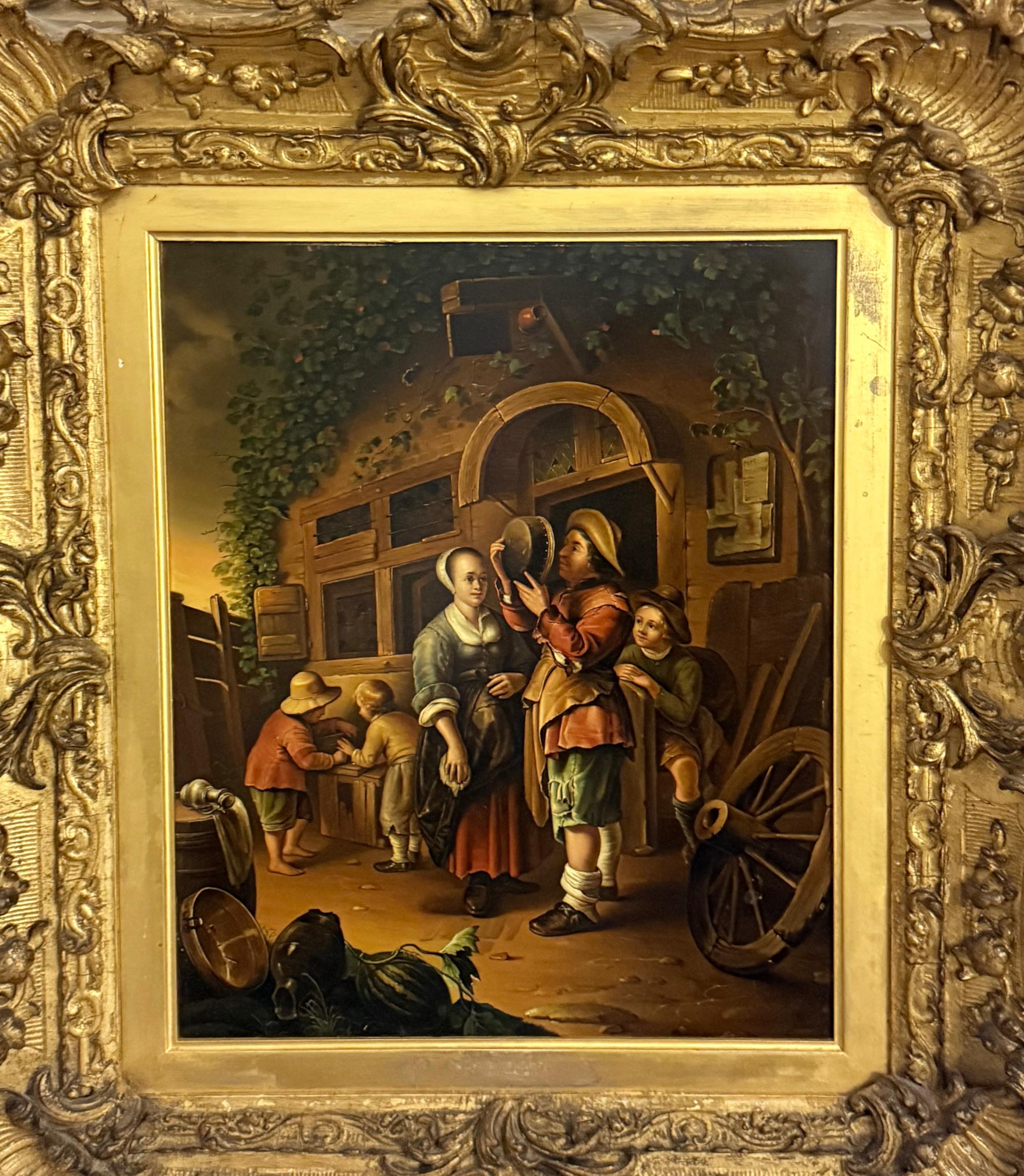 Manufaktur Johann Heinrich Stobwasse DUTCH GENRE SCENE For Sale 2