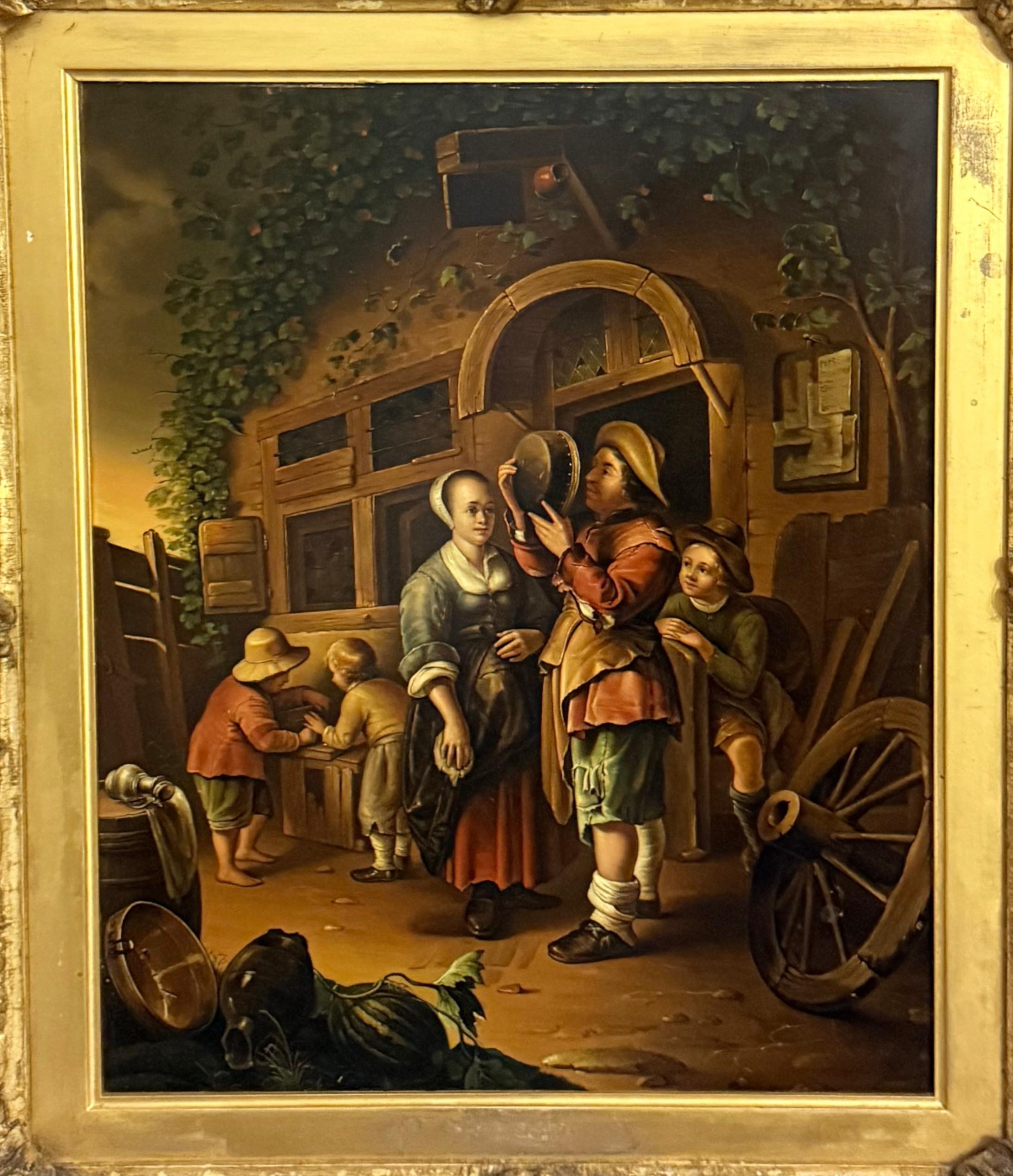 Manufaktur Johann Heinrich Stobwasse DUTCH GENRE SCENE For Sale 3