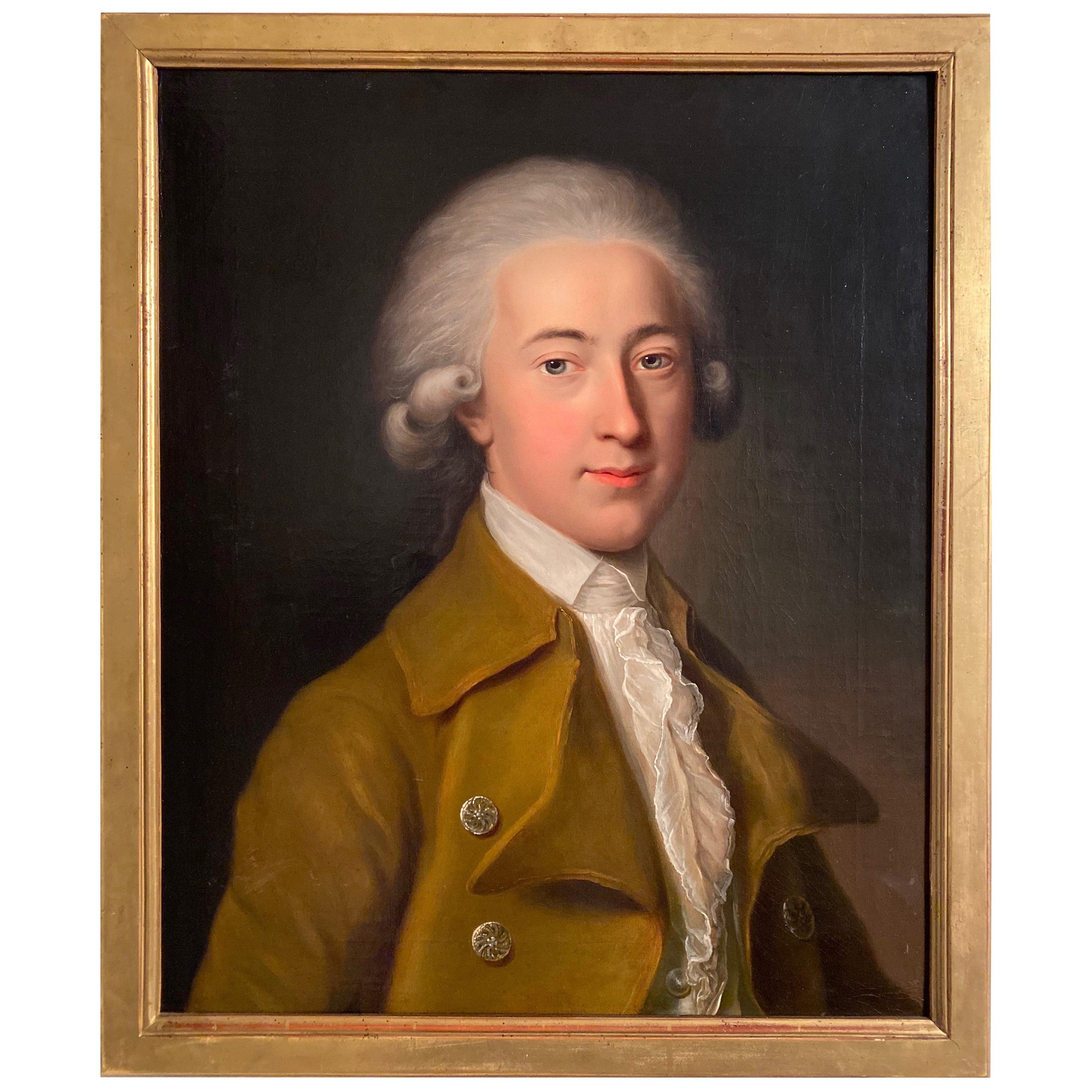 Johann Heinrich Tischbein Attributed to Portrait of a Young Noble For Sale