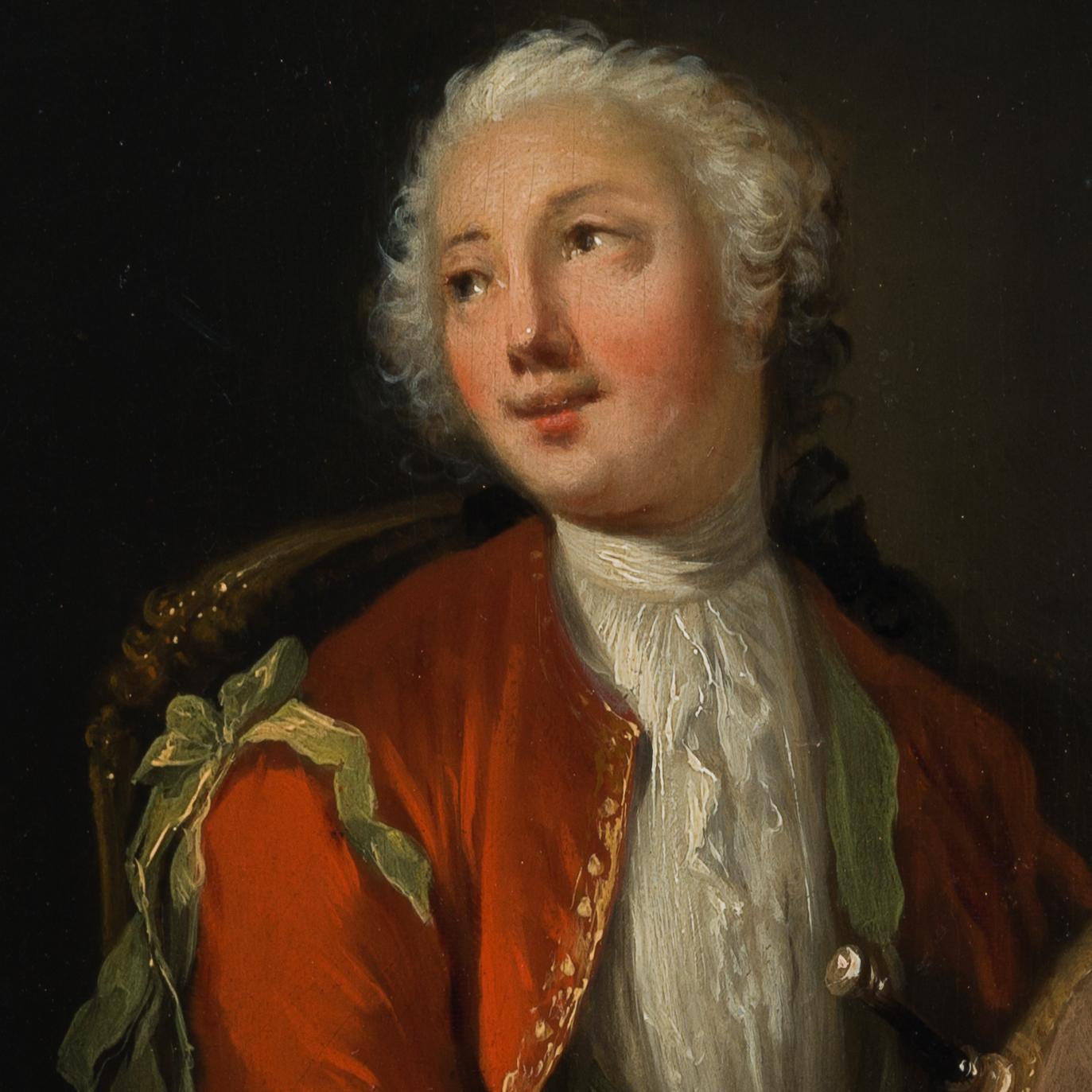 Porträt eines jungen Mannes mit Bagpipes, Anhänger von J.H. Tischbein der Ältere im Angebot 3
