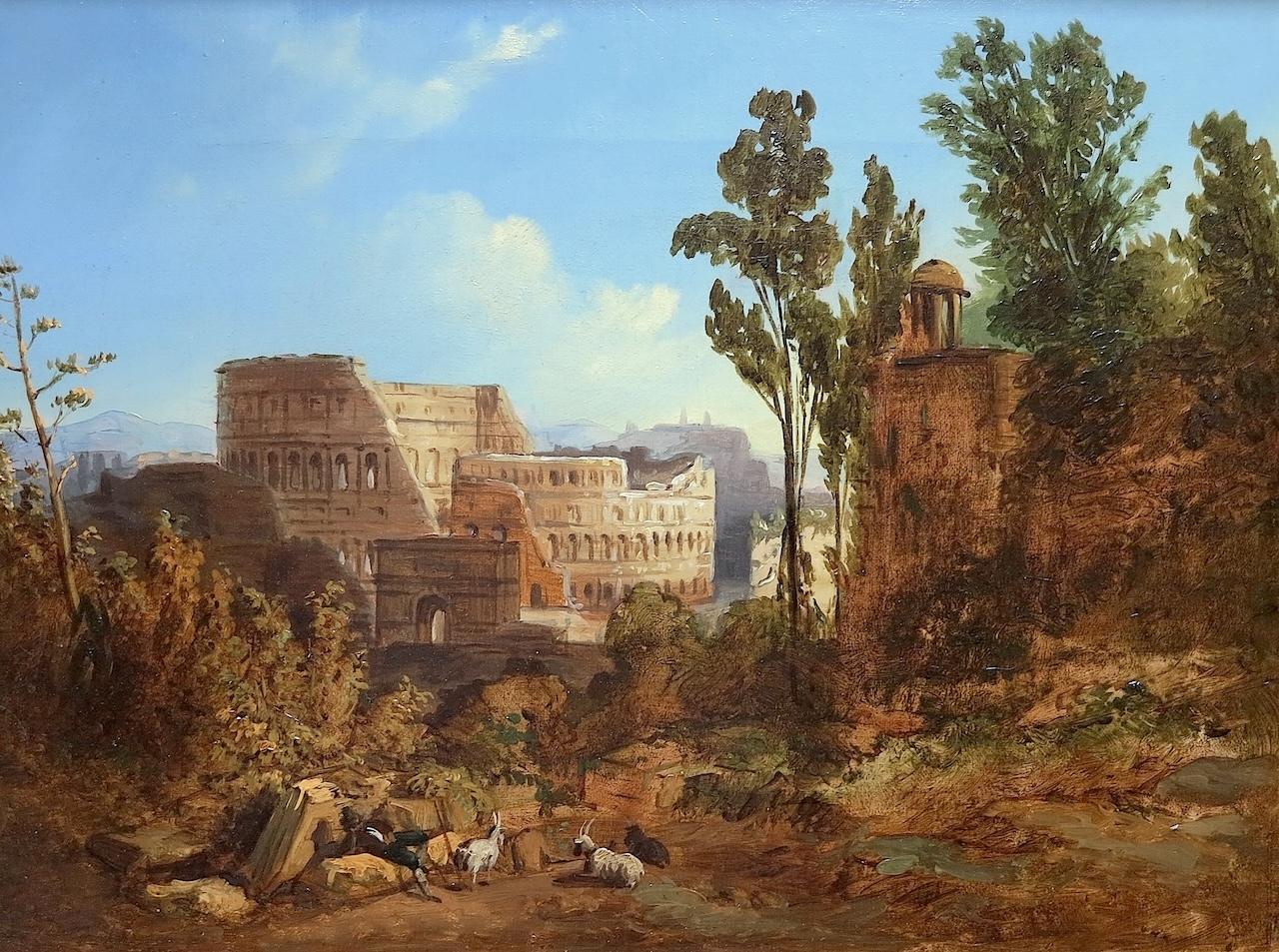 Il Colosseo visto dal Palatino, Roma - Italia - Painting di Johann Jakob Frey