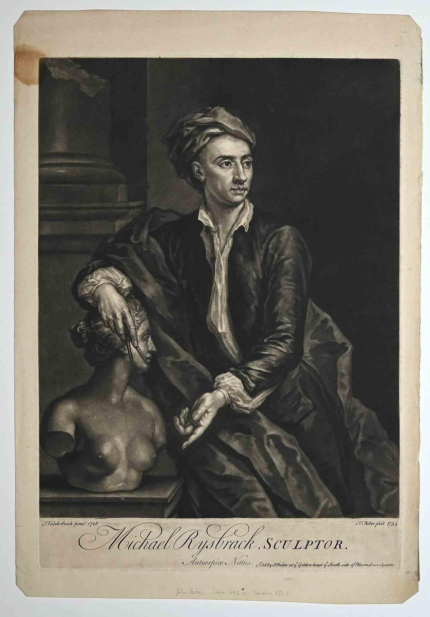 Portrait of Johann Kepezky - Etching by Johann Jakob Haid - 1734