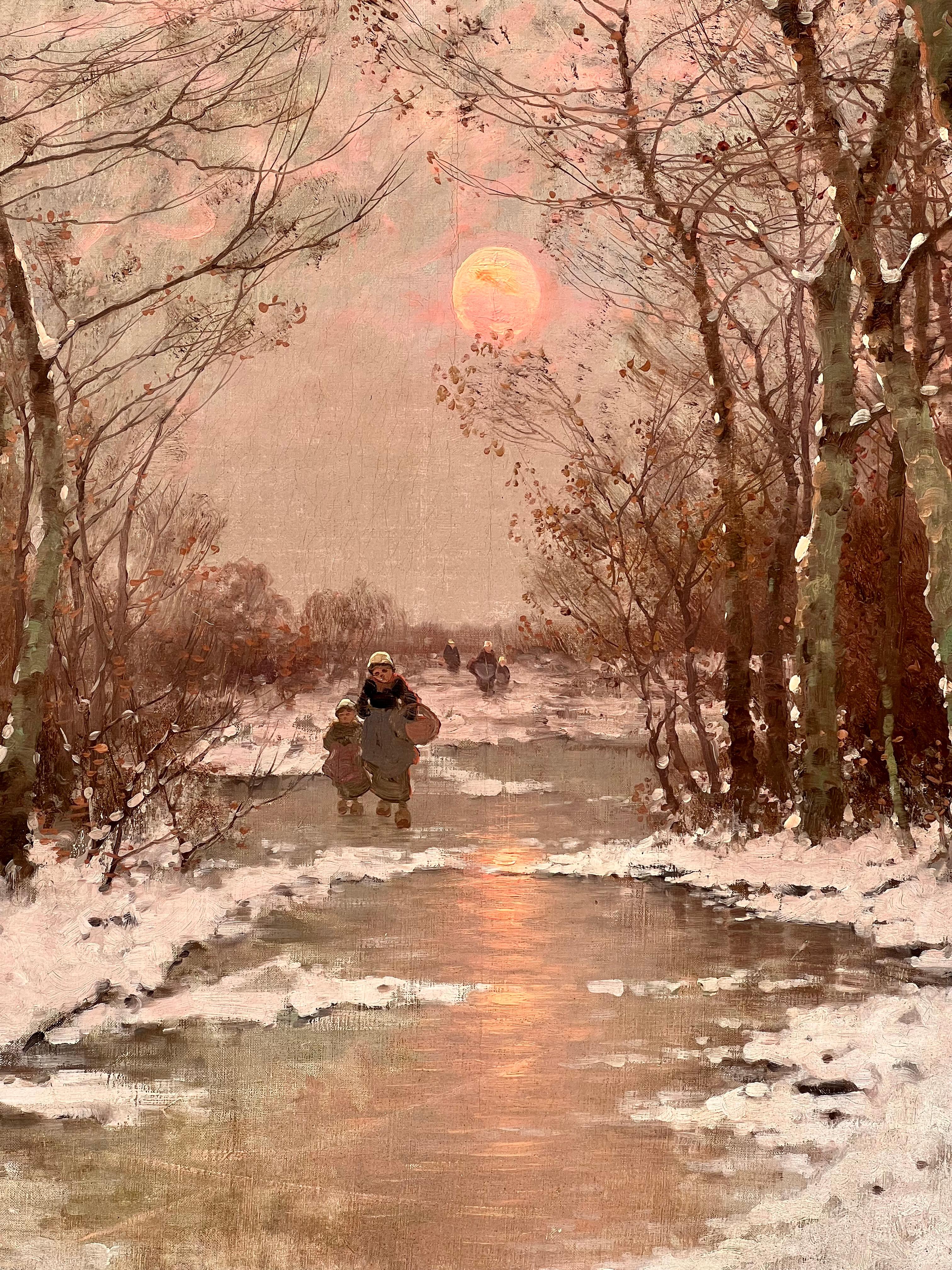 Days End - Impressionist Painting by Johann Jungblut