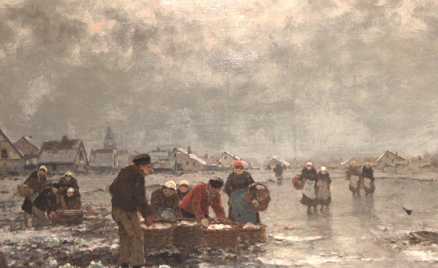 Pescatore di ghiaccio - Painting Impressionismo di Johann Jungblut