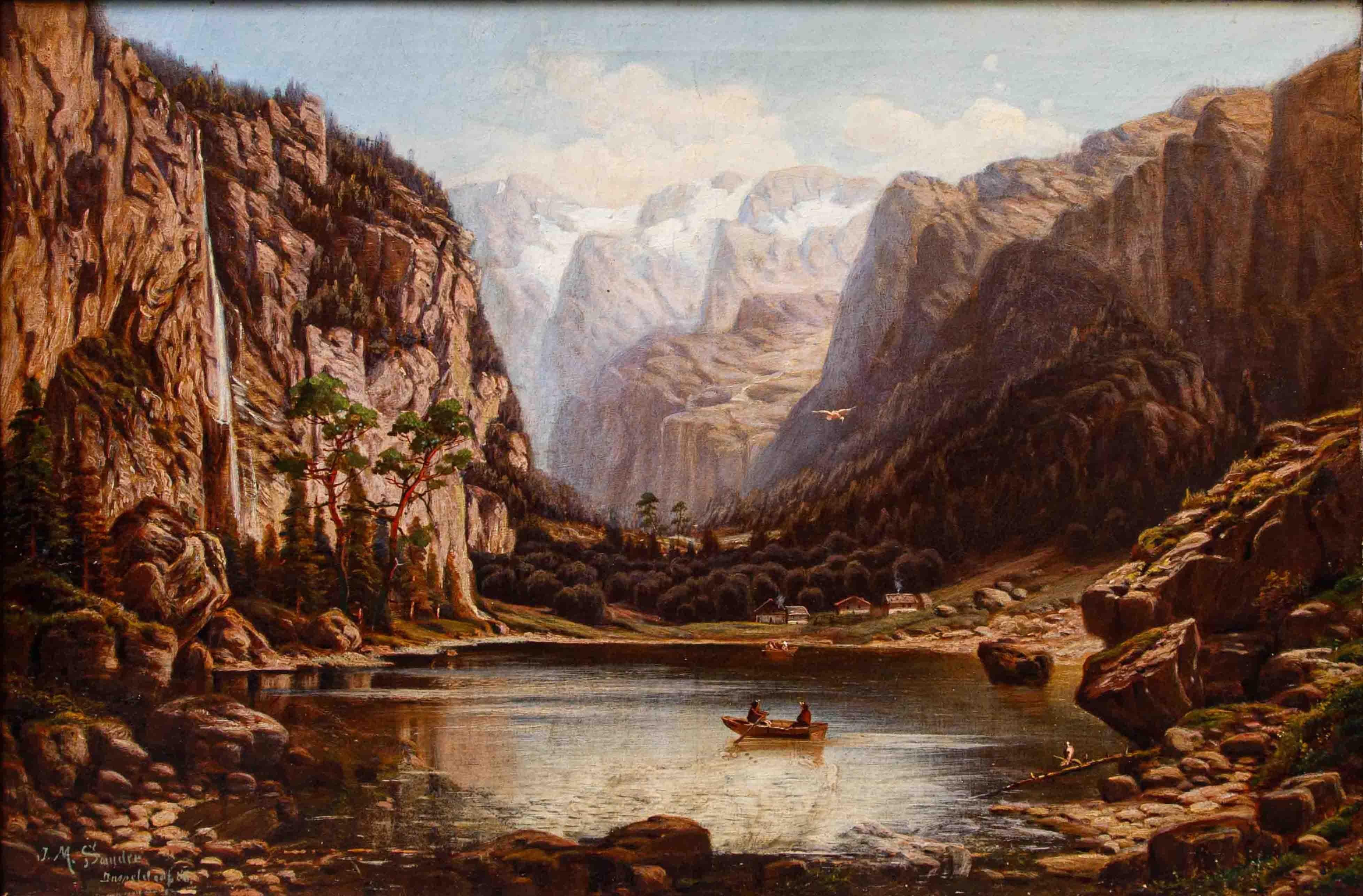 Johann Jungblut (1860 - 1912), Lago nelle Alpi im Angebot 10