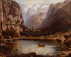 Johann Jungblut (1860 - 1912), Lake in the Alps