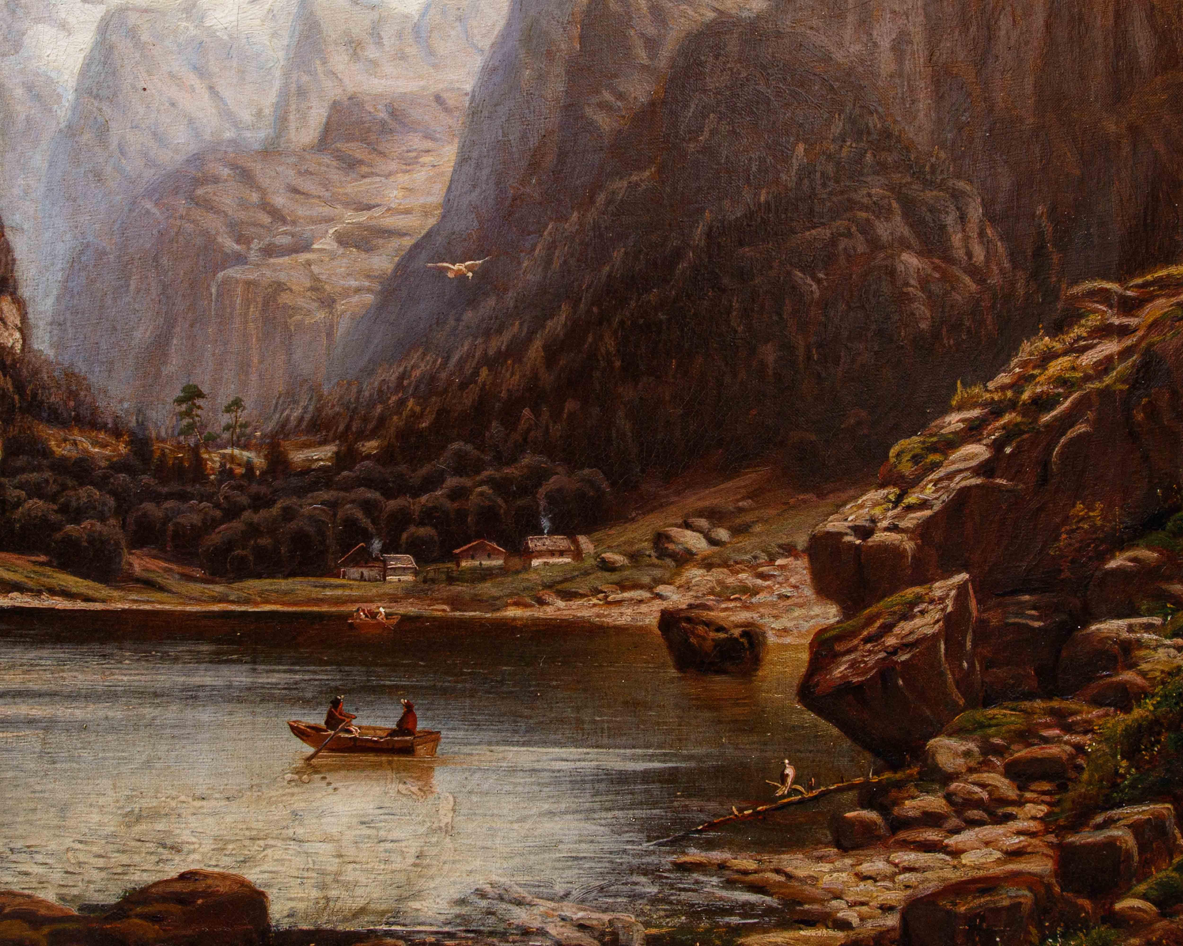 Johann Jungblut (1860 - 1912), Lago nelle Alpi im Angebot 2