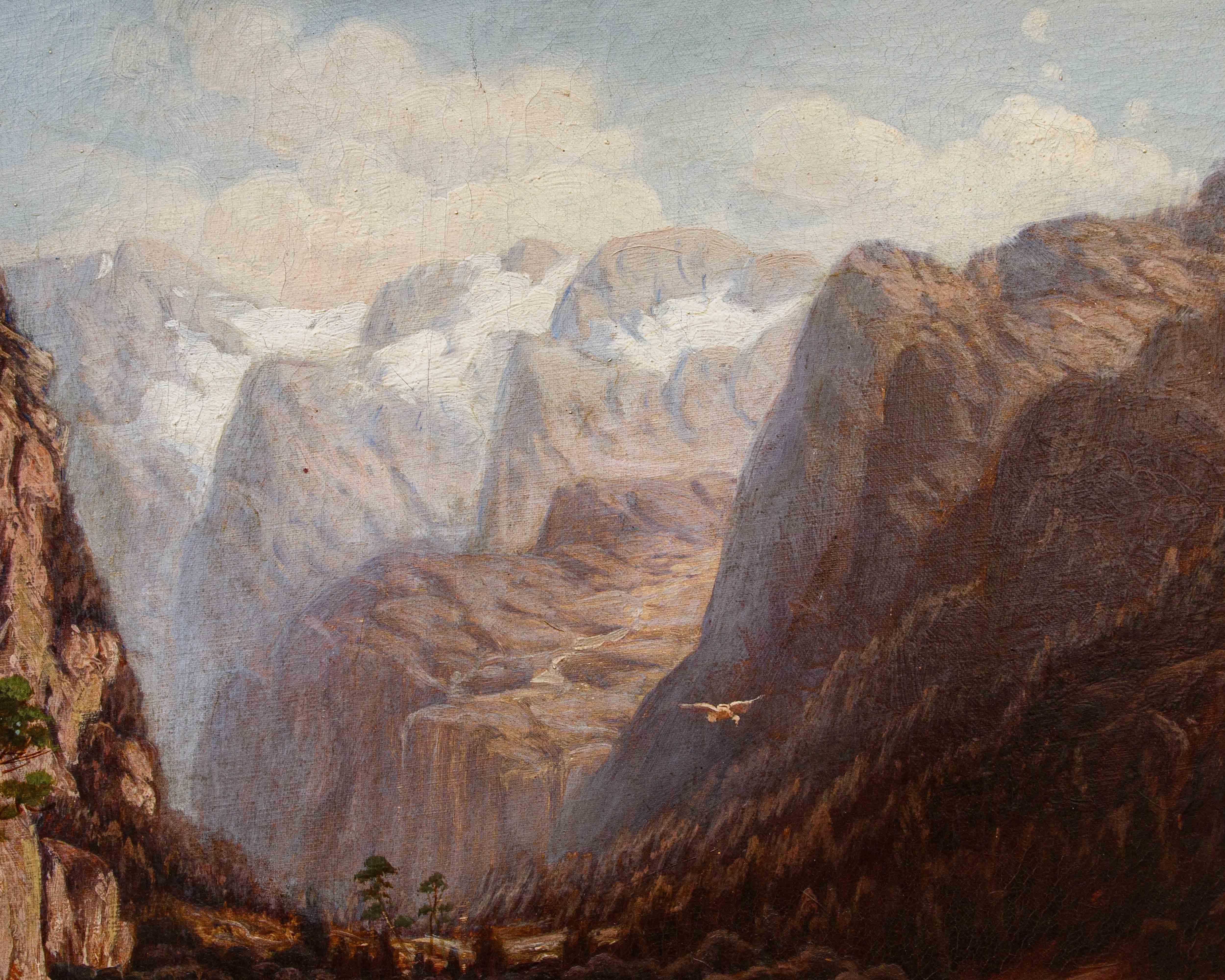 Johann Jungblut (1860 - 1912), Lago nelle Alpi im Angebot 3
