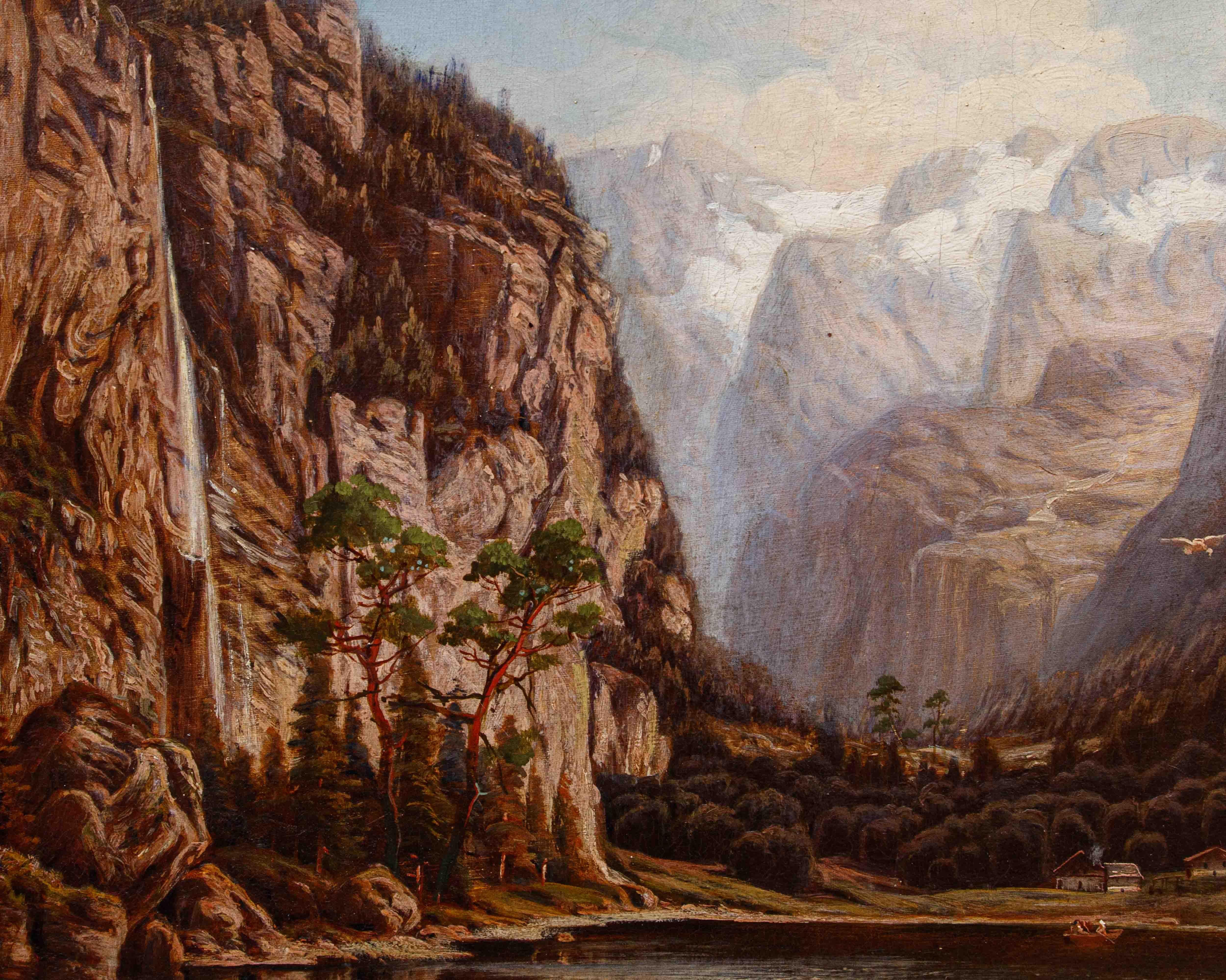 Johann Jungblut (1860 - 1912), Lago nelle Alpi im Angebot 5