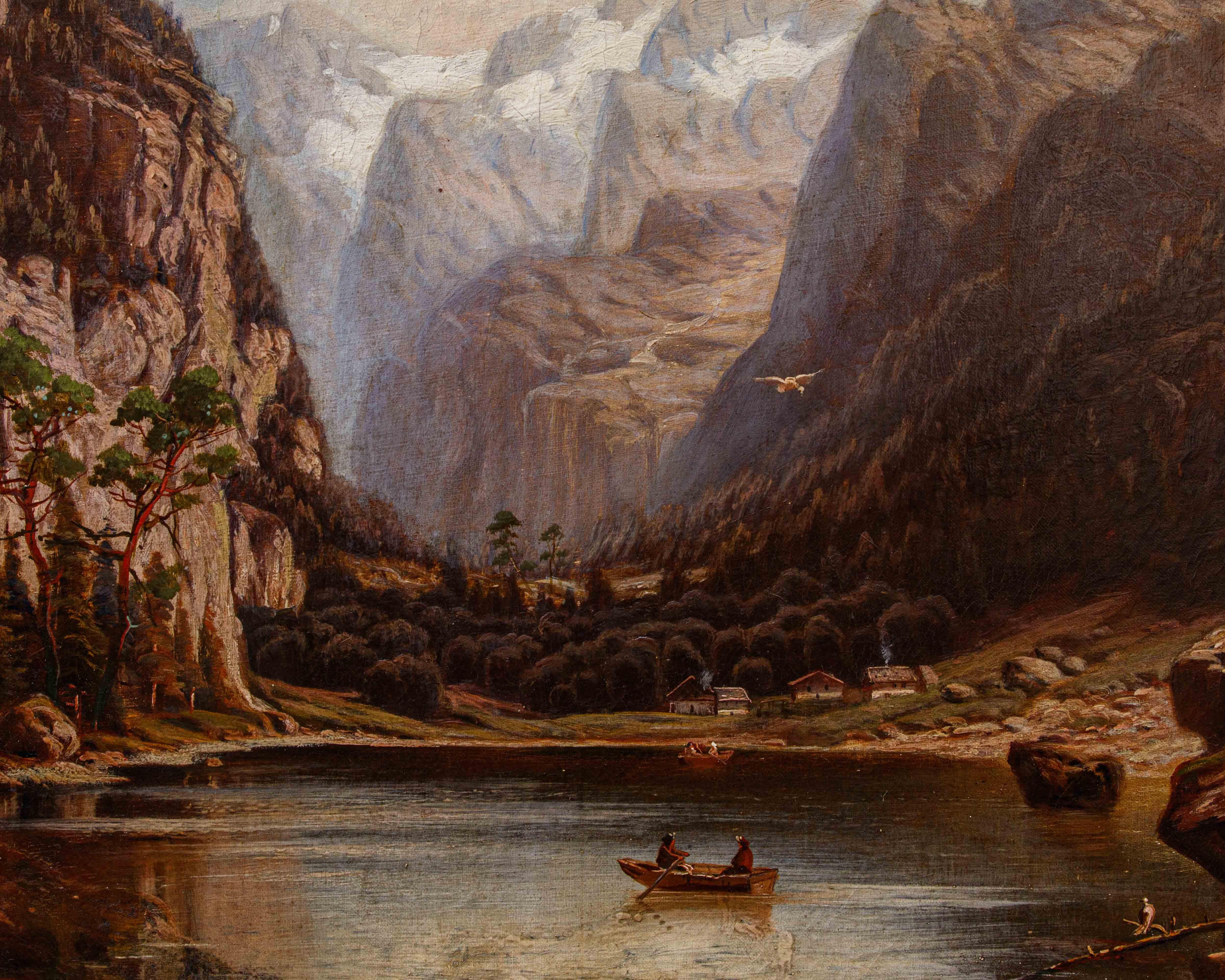 Johann Jungblut (1860 - 1912), Lago nelle Alpi im Angebot 7