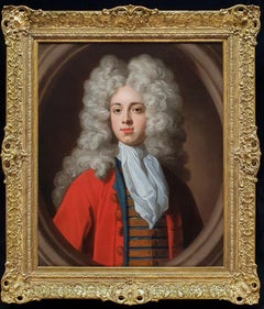 Portrait of a Gentleman in Red Coat c.1700, Antique Oil Painting, Kerseboom