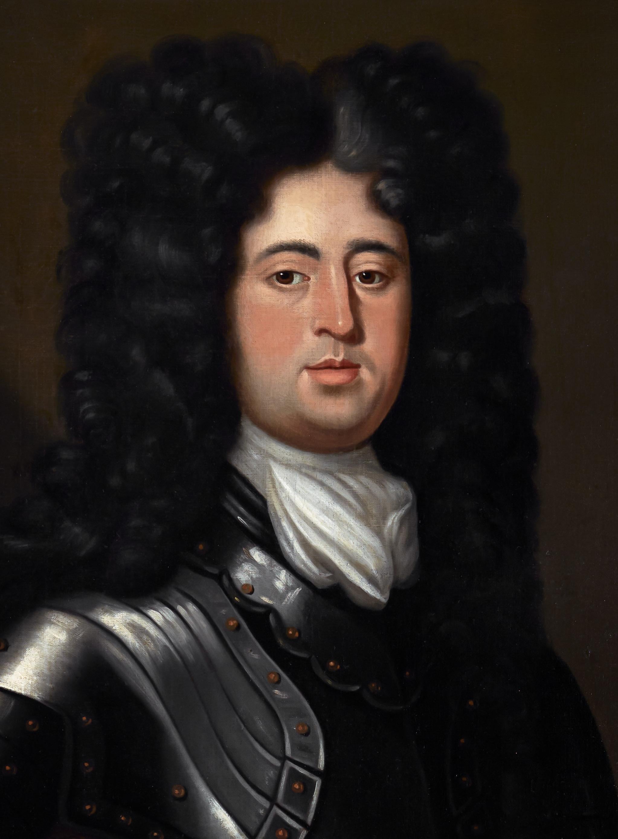 Portrait de gentleman en armure par Table & Helmut vers 1685 Provenance aristocratique en vente 4