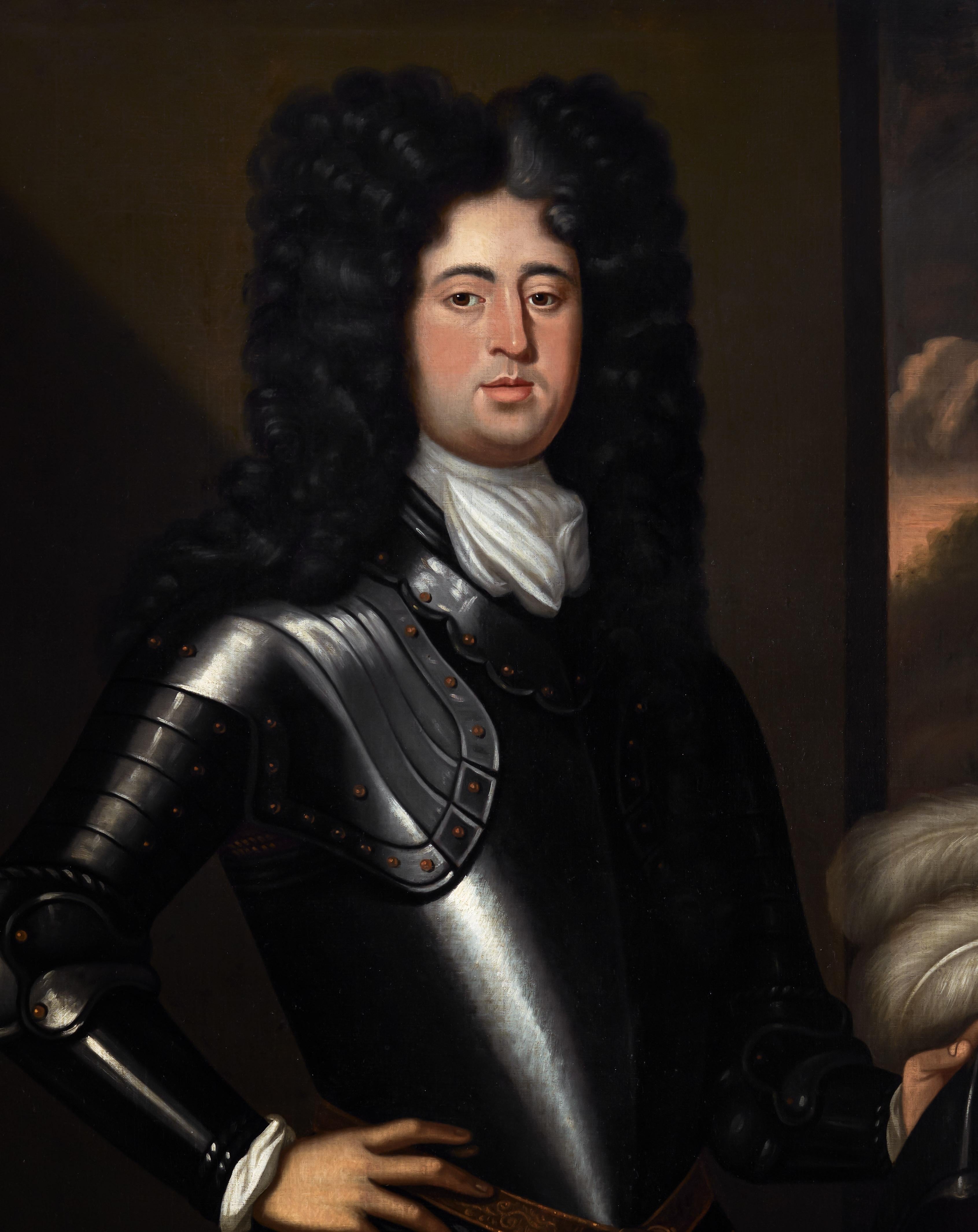 Portrait de gentleman en armure par Table & Helmut vers 1685 Provenance aristocratique en vente 5