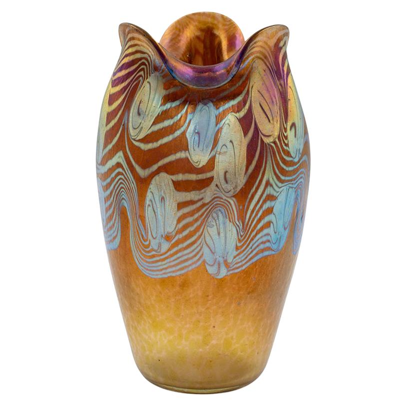 Johann Loetz-Witwe, Vase Decor Argus Phenomen Genre 2/351, circa 1902 For Sale