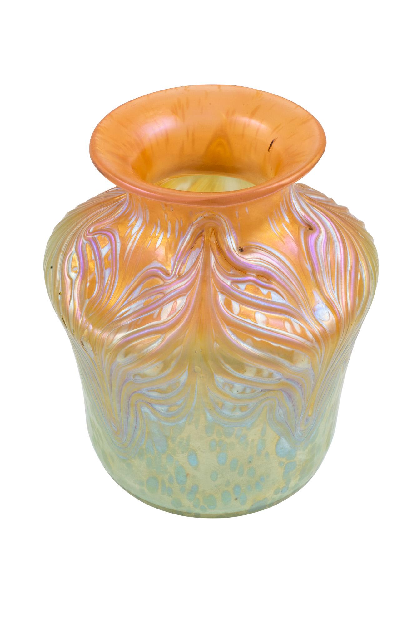 Art Nouveau Johann Loetz Witwe Vase Unknown Decor circa 1900 Signed For Sale