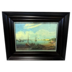 Johann Ludwig Bleuler (1792-1850) Vue De La Ville De Rotterdam - Gouache XIX C.