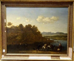 Figures & Cattle In A River Landscape, 17th Century