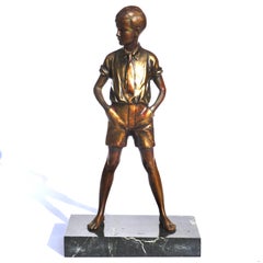Johann Philipp Ferdinand Preiss Polychromed Bronze “Sonny Boy”