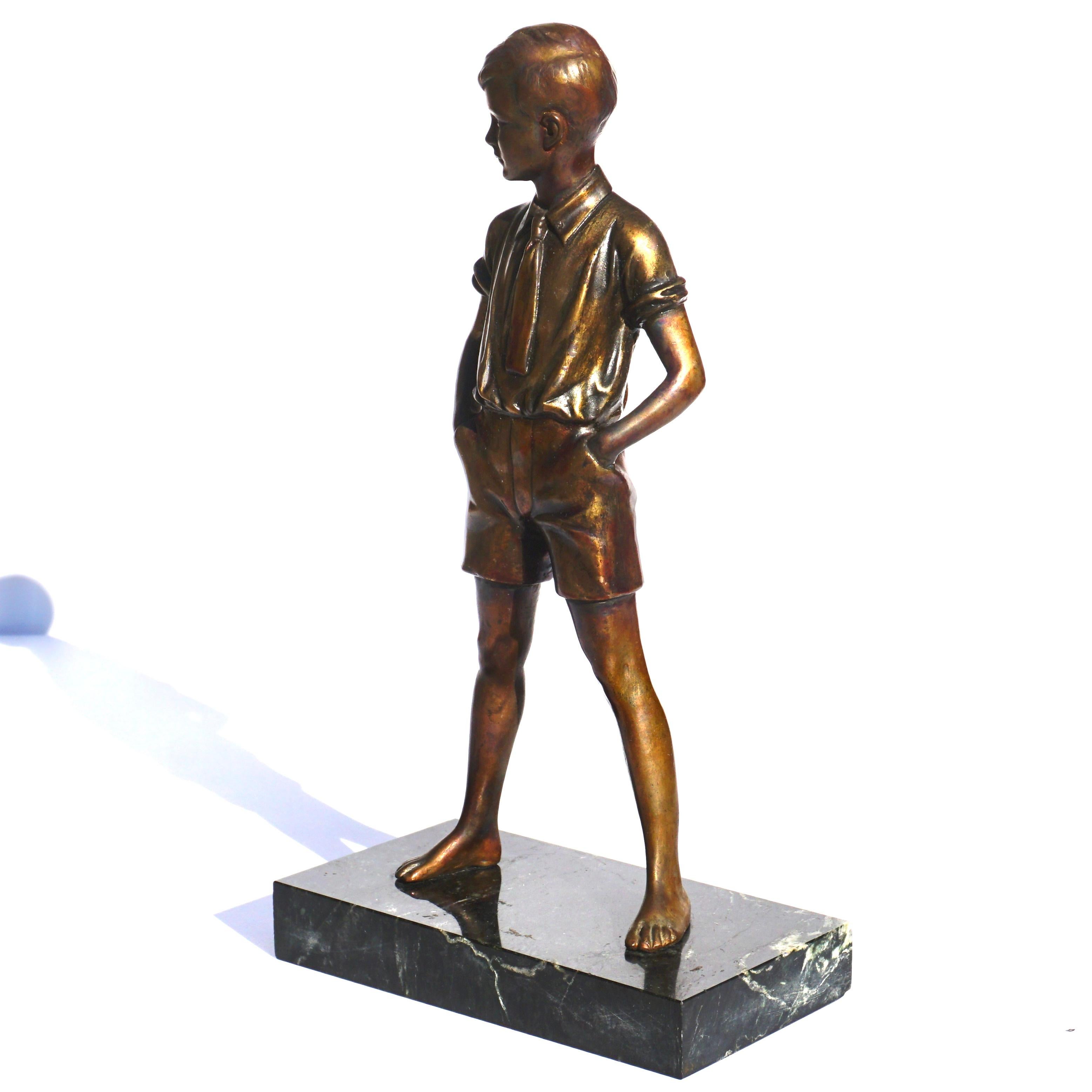 German Johann Philipp Ferdinand Preiss Polychromed Bronze “Sonny Boy”