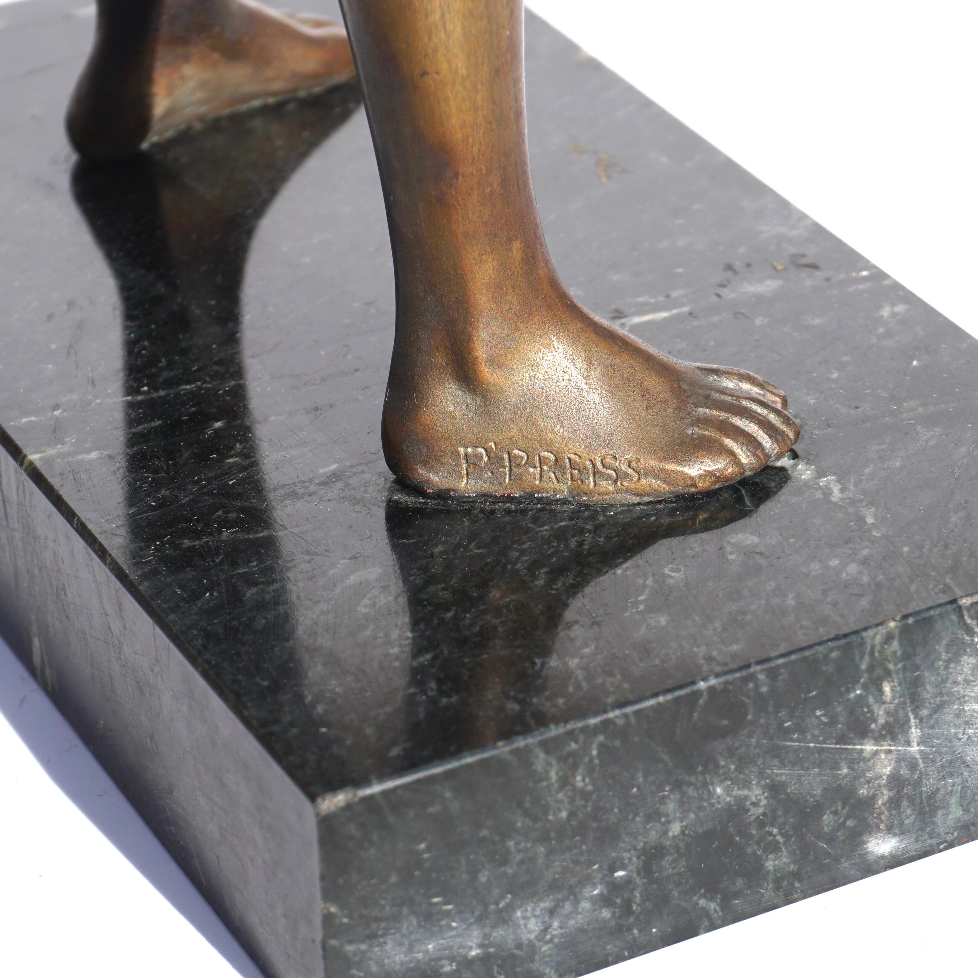 Johann Philipp Ferdinand Preiss Polychromed Bronze “Sonny Boy” In Excellent Condition In Dallas, TX