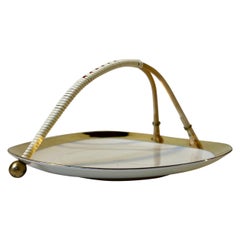 Johann Seltmann German Porcelain Chocolate Dish with Bamboo Handle