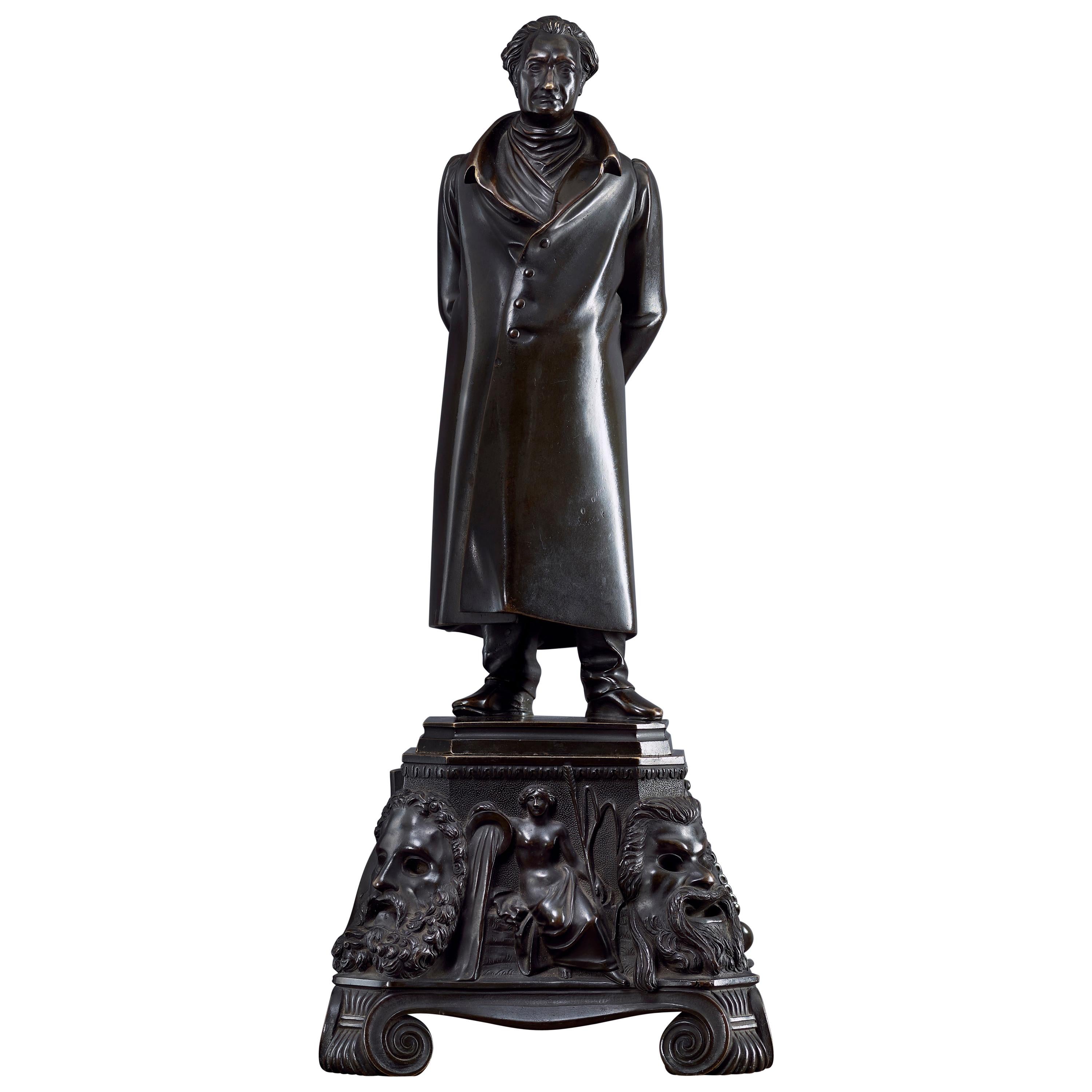Johann Wolfgang von Goethe Bronze Figure by Christian Daniel Rauch For Sale
