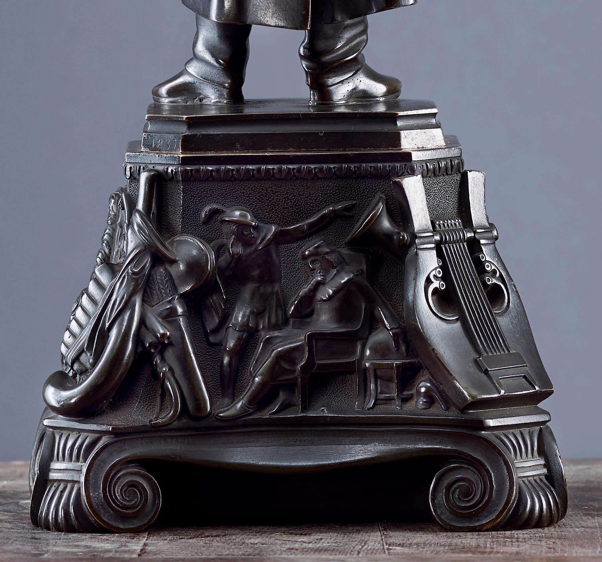 Johann Wolfgang von Goethe Bronze Figure by Christian Daniel Rauch In Good Condition For Sale In Worpswede / Bremen, DE