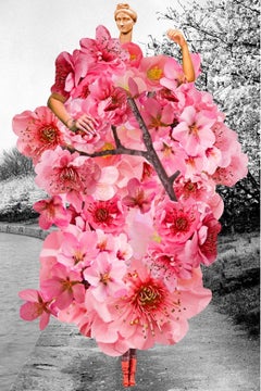Assiette 293 de Johanna Goodman - Valentine, estampe numérique, fleur de cerisier, Sakura