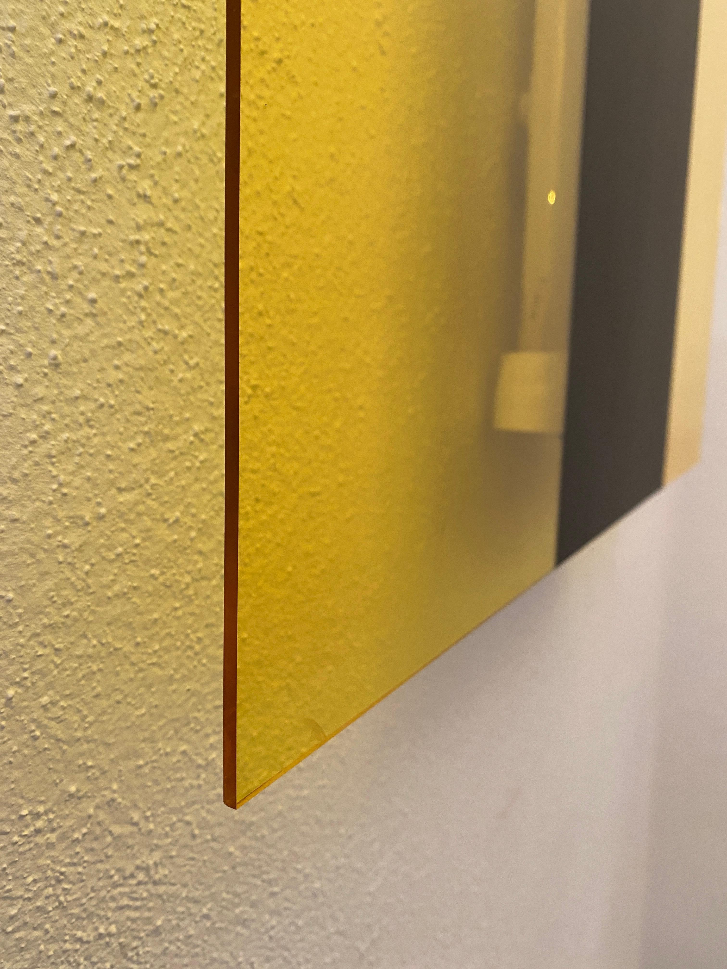 Italian Johanna Grawunder Memphis Large Yellow Black Light Wall Lamps (4), Italy 1989 For Sale