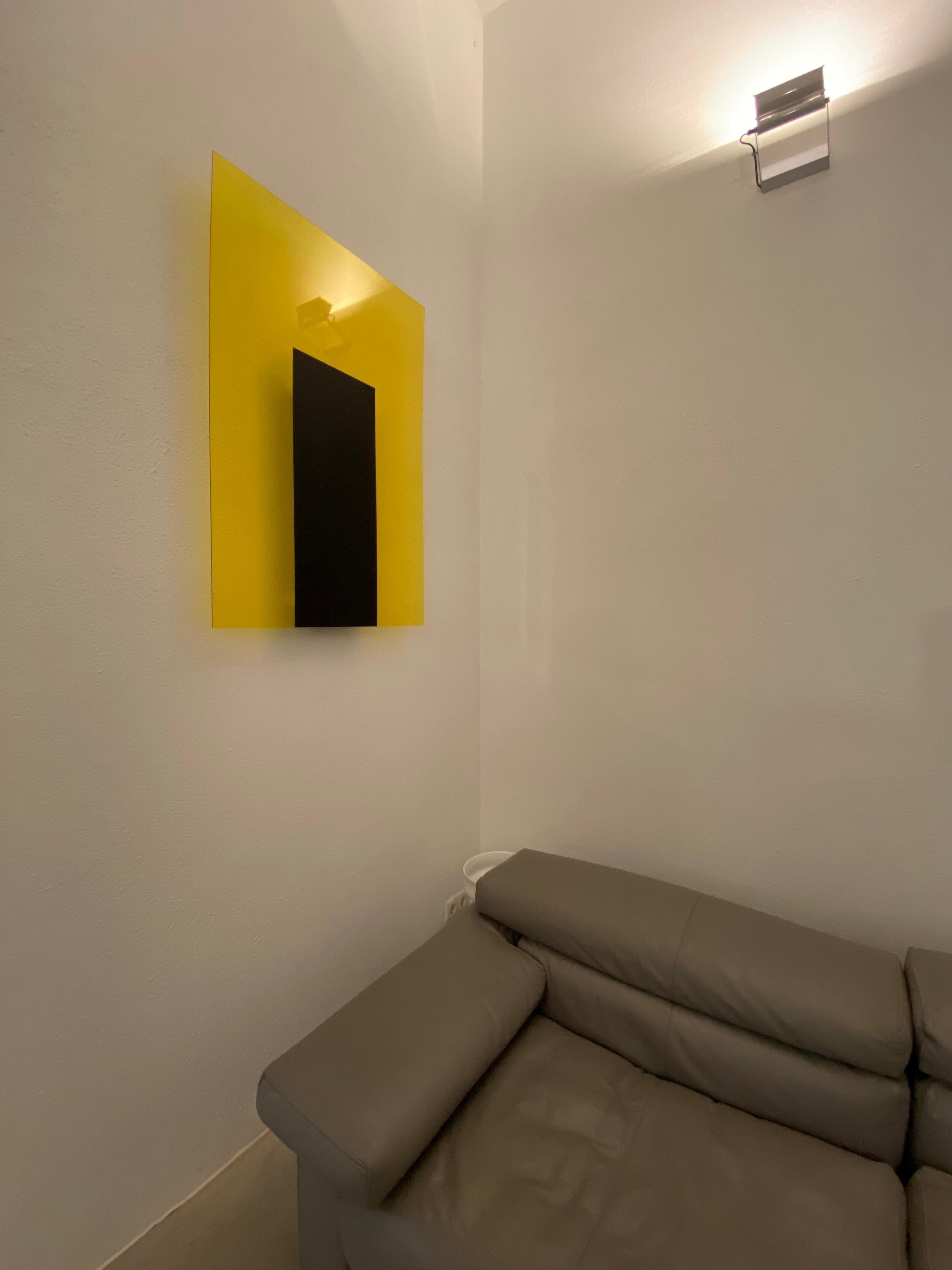 Four early Johanna Grawunder lighting panels or sconces for Memphis, Italy, 1989. Dimensions per piece: 43.3