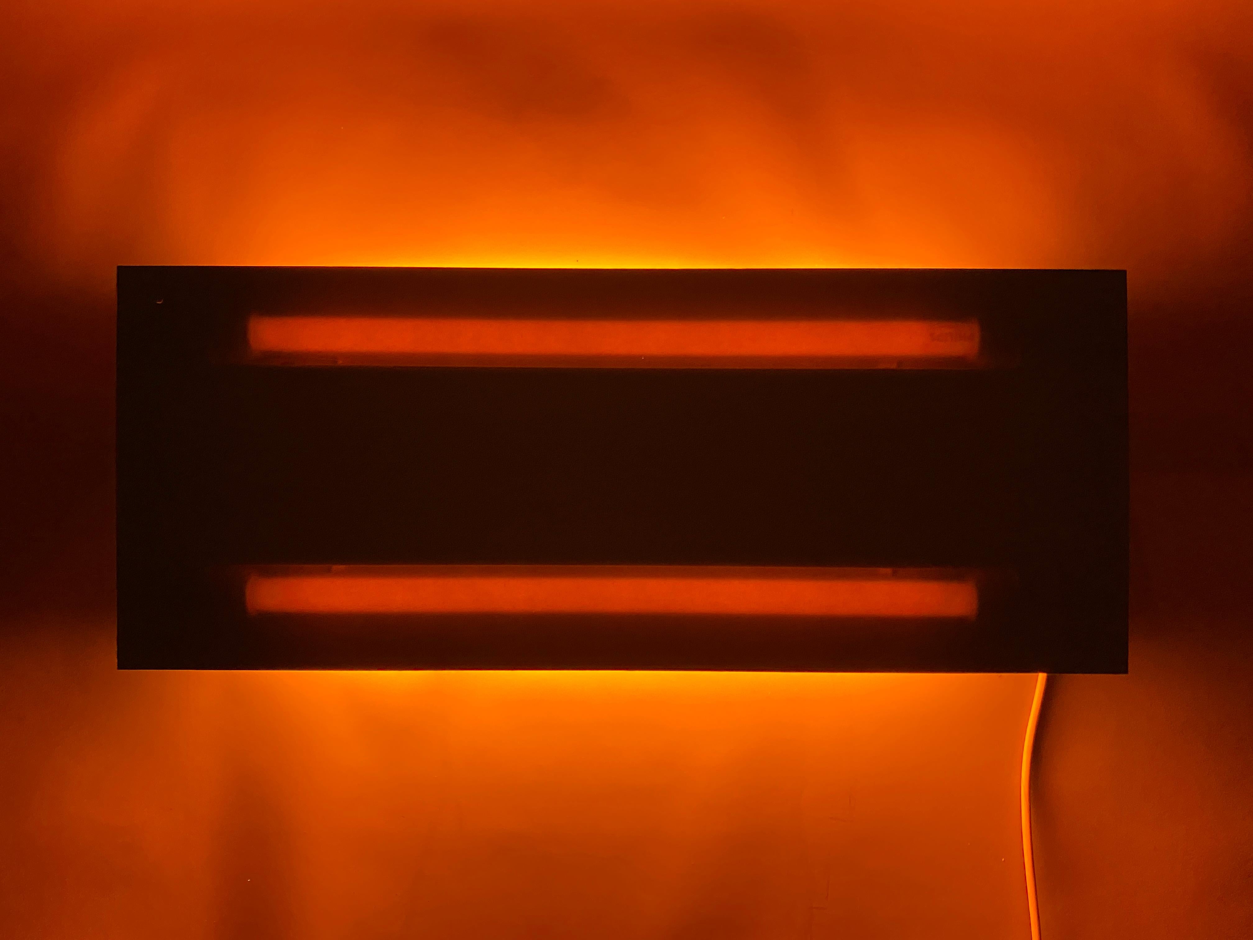 Late 20th Century Johanna Grawunder Sculptural Light Panel Italy 1980's For Sale