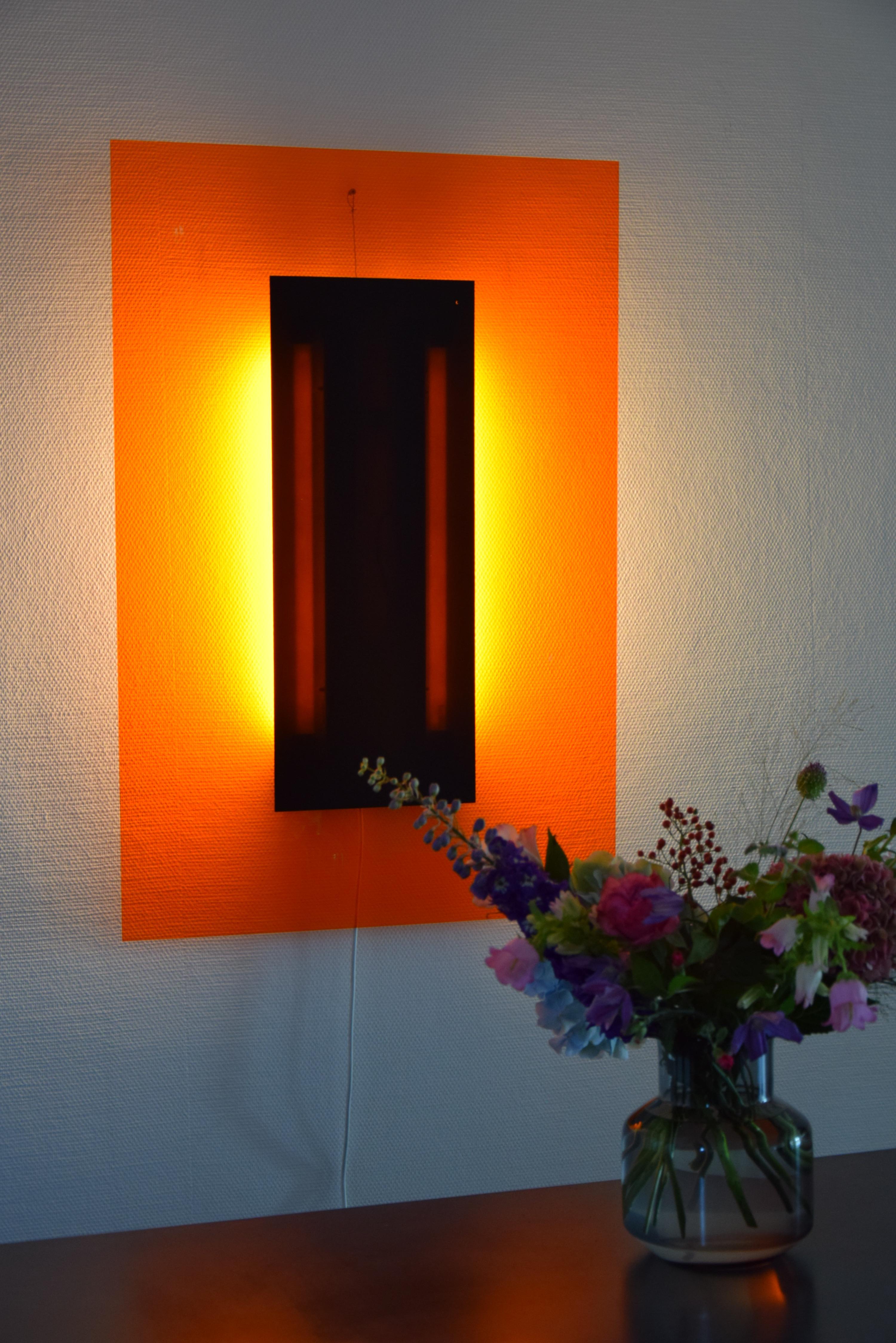 Johanna Grawunder Sculptural Light Panel Italy 1980's For Sale 2