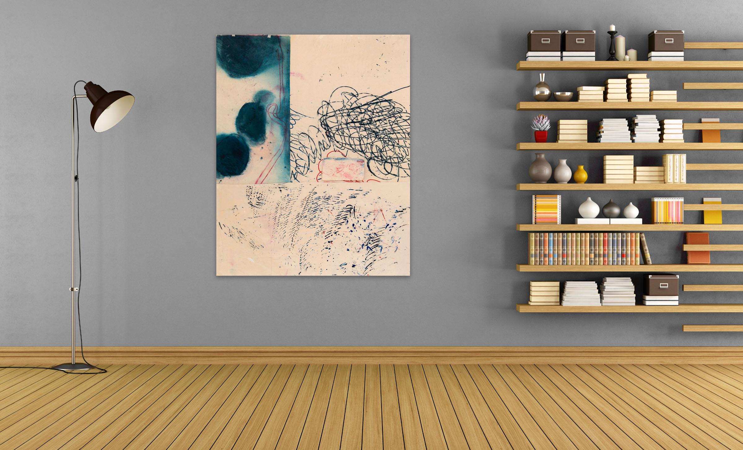 Tu e il mio nervo (Quadro astratto) - Painting di Johanna Kestilä