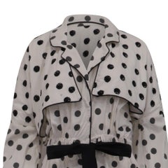 Johanna Ortiz Dragon Pearl Polka Dot Midi Dress in White Cotton