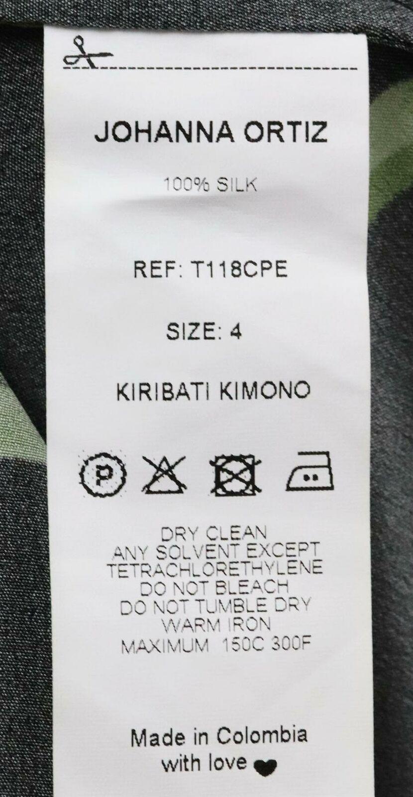 Johanna Ortiz Kiribati Kimono aus bedrucktem Seidensatin 1