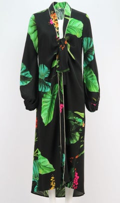Johanna Ortiz Kiribati Printed Silk Satin Kimono US 4 UK 8