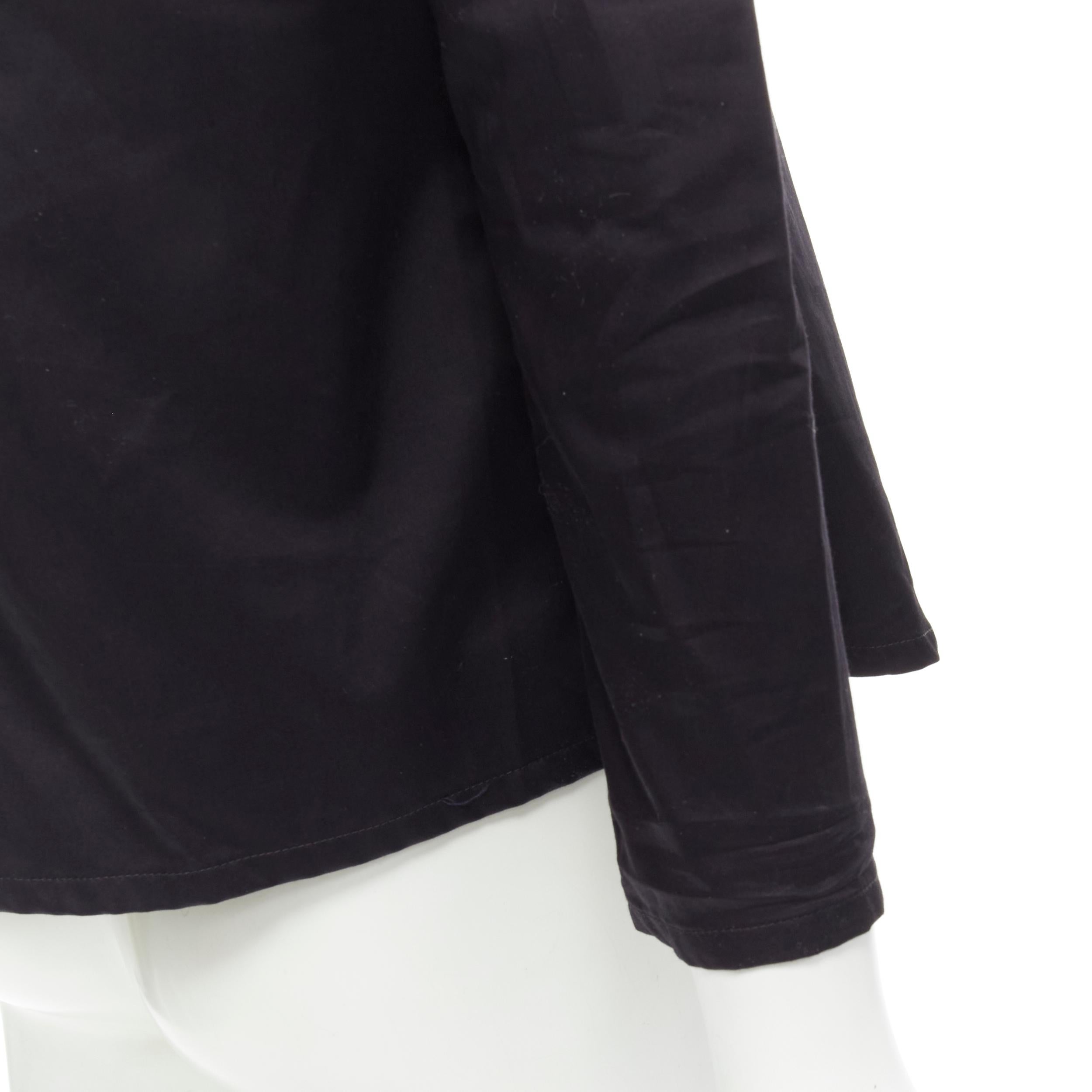 Women's JOHANNA ORTIZ Lazarote black cotton mesh yoke ruffle off shoulder top US2 XS For Sale