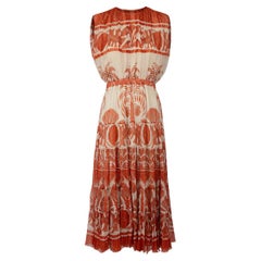 Used Johanna Ortiz Orange Cordillera Pattern Dress Size S