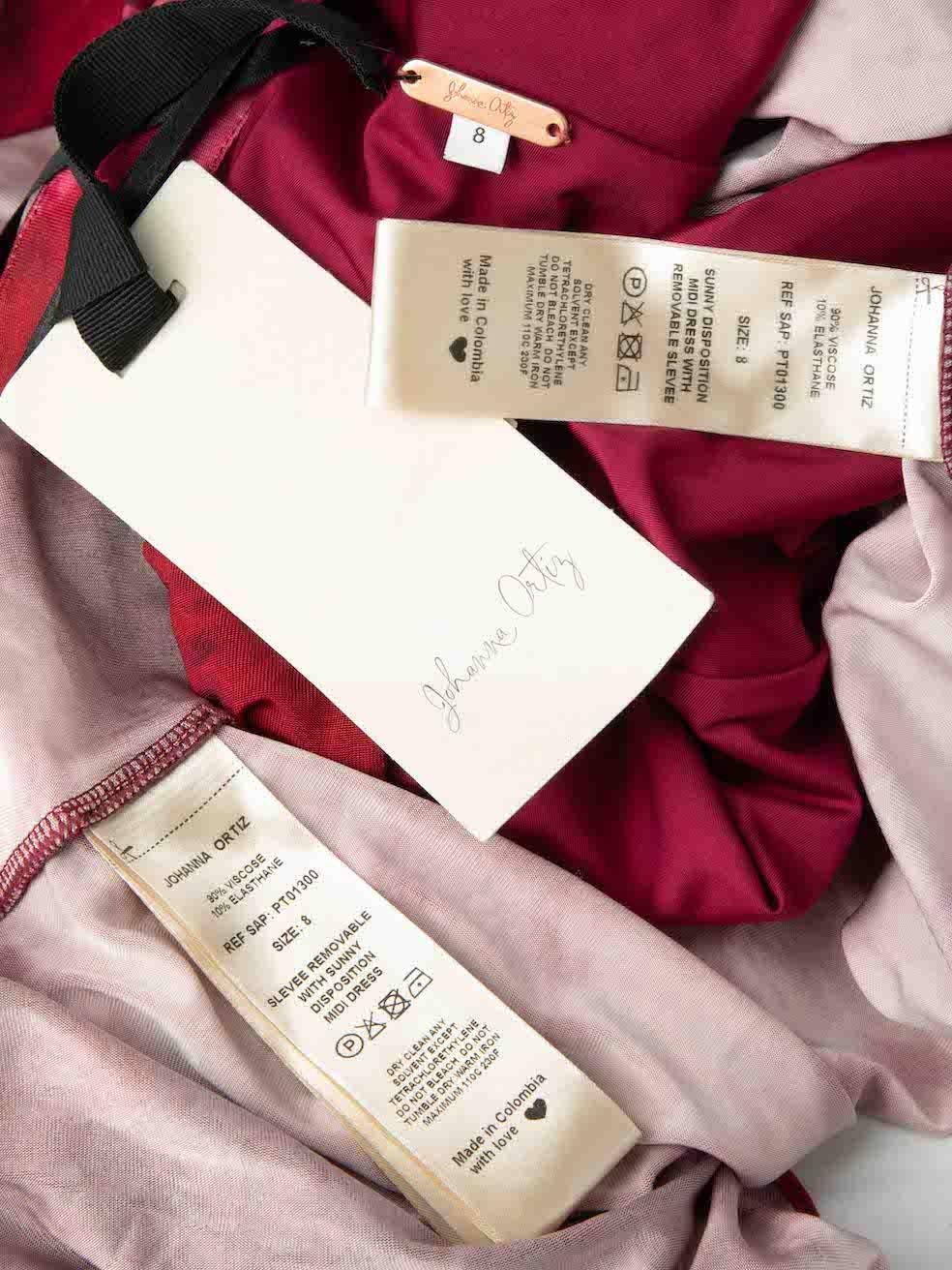 Women's Johanna Ortiz Pink Sunny Disposition Tie Dye Midi Dress Size L For Sale