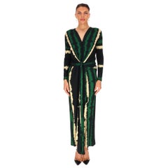 Johanna Ortiz Printed Jersey Knotted Waist Midaxi Dress